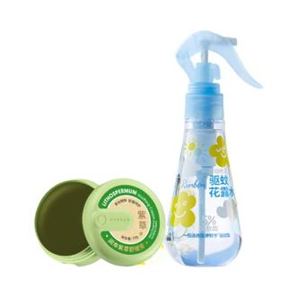 润本  驱蚊喷雾花露水儿童膏防蚊虫叮咬舒缓清凉喷雾 185ml 1瓶 +紫草膏15g