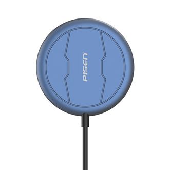品胜 15W冰磁无线充电器 适用于苹果iPhoneXR/11/12/13手机小米 磁吸充电器-蓝色