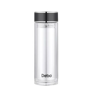 德铂（Debo）  斯托尔玻璃杯  320ml  双层茶水杯加厚杯身密封防漏