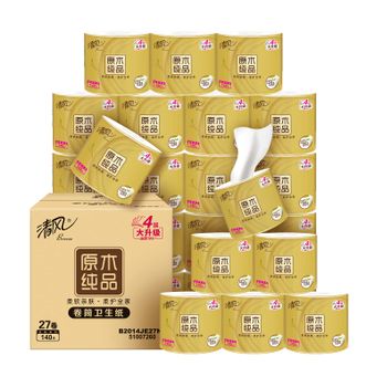 清风  有芯卷纸4层加厚140克*27*5箱
