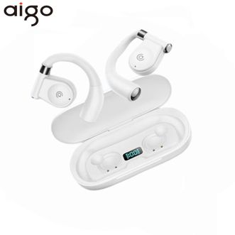 爱国者（aigo）  蓝牙耳机SY01【米色】TWS开放式不入耳挂夹穿戴舒适无线跑步运动蓝牙耳机 【旋翼式耳挂】
