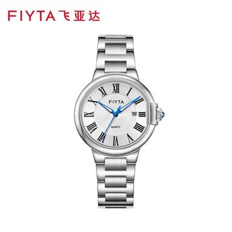 飞亚达/Fiyta  女士手表  防水复古石英表 白面钢带