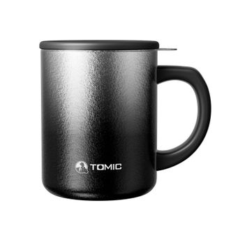 特美刻（TOMIC）  纯钛手柄马克杯400ml 送男女礼物伴手礼 渐变黑 TW60236Ti