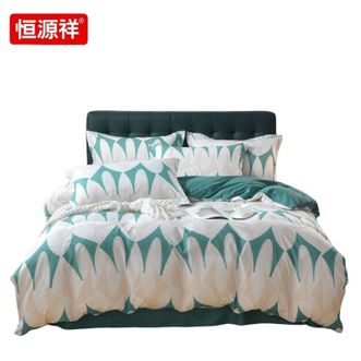 恒源祥  床上四件套 亲肤水洗棉 学生宿舍床单 被套 床上用品 欧尚水洗棉四件套