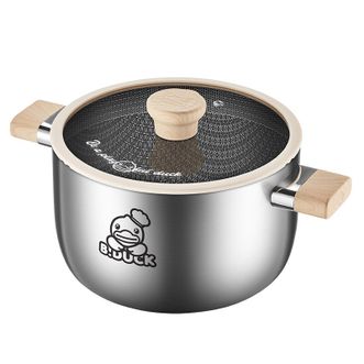 炊大皇（COOKER KING）  不锈钢汤锅 炖煮锅双耳汤锅炸锅电磁炉通用 小黄鸭  22cm 4.5L