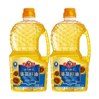 多力/Mighty  鲜选葵花籽油1800毫升*2桶 小瓶便携装
