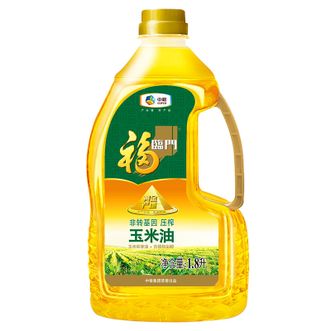 福临门  非转基因压榨一级黄金产地玉米油1.8L 食用油 中粮出品