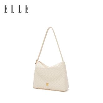 Elle  编织手提小方包 菱格链条包 时尚单肩腋下包 25050
