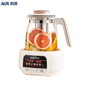 奥克斯/AUX  养生壶YS130A【带滤网】烧水壶热水壶恒温壶养生烧水壶煮茶壶煮茶器泡茶壶一体机全自动玻璃保温小家用 1.3L 圆壶彩屏黑盘