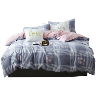 梦洁家纺  梦洁美颂磨绒印花四件套 清浅时光200*230cm