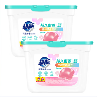 超能  花漾护色洗衣凝珠  50颗*2盒  洗衣球洗衣珠持久留香深层洁净