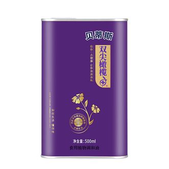 贝蒂斯/BETIS  双尖橄榄+ 食用油 亚麻籽橄榄调和油500ml铁罐装 炒菜烹饪