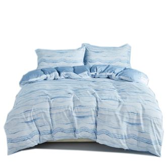 恒源祥  澜风 双人床品1.5/1.8米床四件套  A类抗菌磨毛四件套