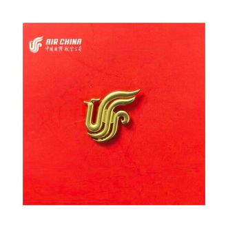 Air China  凤凰徽章 金色雾面 18mm