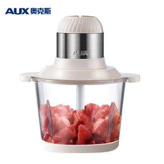 奥克斯/AUX  多功能绞肉机3L大容量电动多功能料理机搅拌婴儿辅食机切菜绞馅 玻璃碗双刀 HX-J3166