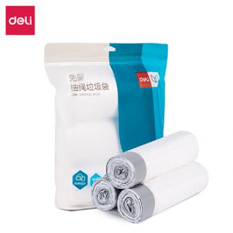 得力/deli抽取式免撕垃圾袋(15只/卷，6卷装)LQ190