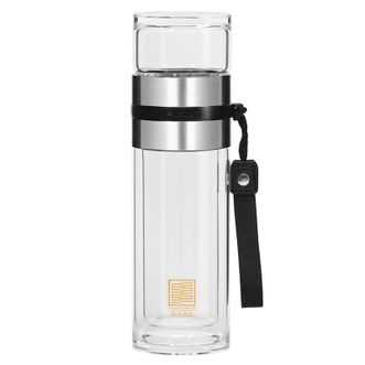富光拾喜（FUGURNG BESTJOY）  鸿渐泡茶师260ML茶水分离杯双层玻璃杯泡茶杯水杯水壶BEST06-3006