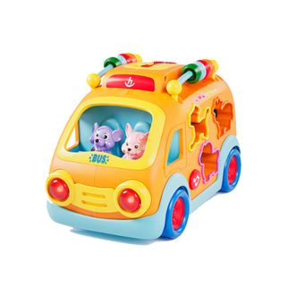 汇乐  开心乐园巴士婴幼儿童玩具电动仿真玩具车宝宝汽车男女孩生日礼物988