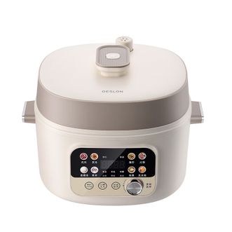 德世朗  多功能电炖锅 家用小型多功能高压锅 全自动饭煲 炖锅压力锅火锅三合一 米白色 4L DDQ-FB510