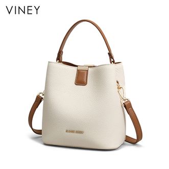 viney  简约时尚水桶包女轻奢大容量女士单肩斜挎包V91145