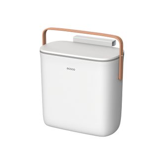 意可可/ecoco  免弯腰壁挂垃圾桶10L 壁挂带盖橱柜悬挂卫生间垃圾篓E2236灰