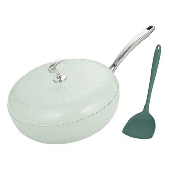 德铂（Debo）  伊丽莎白炒锅铝合金炒菜锅32cm