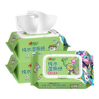 心相印  艺术家系列80片装湿厕纸*3包3XSF080(包装)
