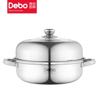 德铂（Debo）柏林公爵蒸锅汤锅不锈钢多用锅单底燃气电磁炉通用DEP-04