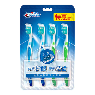 佳洁士  外柔内刚牙刷四支特惠装6903148293287