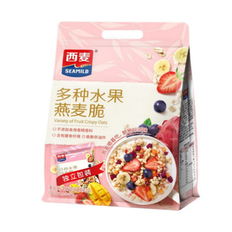 西麦SEAMILD  多种水果燕麦脆 营养早餐五谷代餐 干吃脆爽零食450g