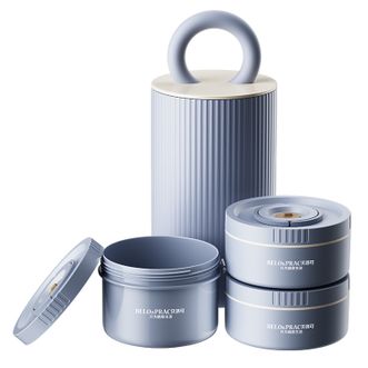 贝洛可  小食光-便携饭盒套装304不锈钢独立分装餐盒不串味700ml+450ml*2 BK152