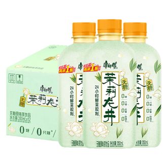 康师傅  无糖茉莉龙井350ml*12瓶无糖茶饮料24小时鲜采冰萃工艺