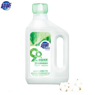 超能  自天然洗衣液2kg/1瓶 草本香型 温和不刺激 深层去渍洗衣液