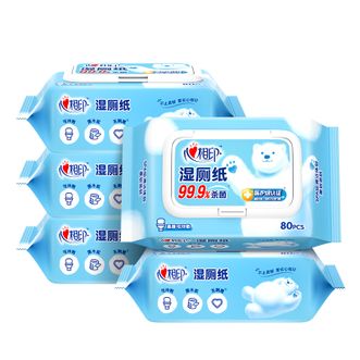 心相印湿厕纸80片*5包