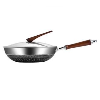 美厨（MAXCOOK）  34cm三层钢不锈钢蜂窝炒锅炒菜锅煎炒锅多功能锅MCC3919