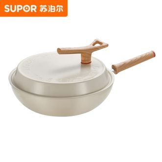 苏泊尔（SUPOR）  炒锅30cm轻量火红点不粘锅轻油烟家用燃气电磁炉通用PC30QL1