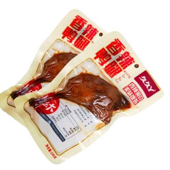久久丫  休闲卤味解馋肉类下酒零食熟食腊味鸭货 独立小包装 香辣鸭腿100g*2袋