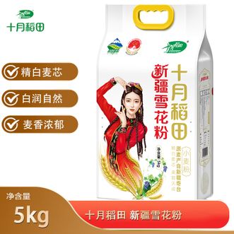 十月稻田  新疆雪花粉5kg白润自然麦香浓郁包子窝窝头面食制作原料