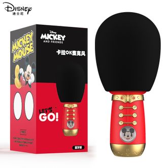 迪士尼（Disney）无线K歌宝 家用麦克风家庭ktv直播儿童话筒蓝牙话筒音响一体 卫兵款 红色