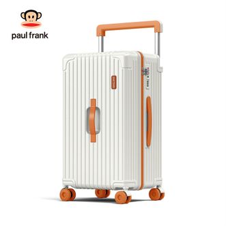 大嘴猴（Paul Frank）  PF9045 26寸行李箱拉链款  白色+橙色