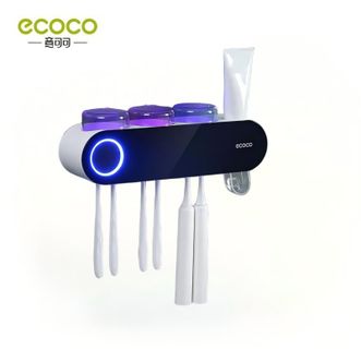 意可可/ecoco  牙刷消毒架电动牙刷智能紫外线杀菌漱口杯带挤牙膏器