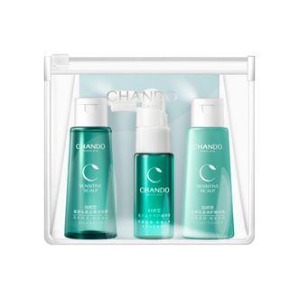 自然堂/Chando  头皮护理洗护精敏感头皮护理控油止痒蓬松洗发套装旅行装 洗40mL+护40mL+精20mLZHT-3TPHLLXT