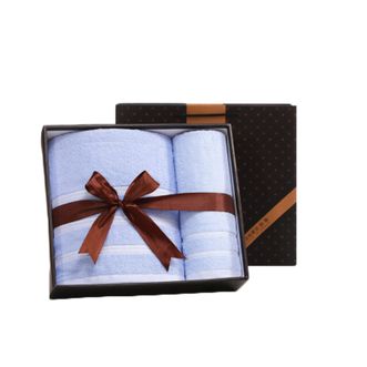 洁丽雅/Grace  毛巾礼盒 浴巾加毛巾组合 可定制绣字毛巾*1条浴巾*1条