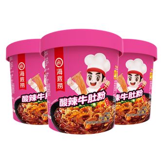 海底捞  冲泡酸辣粉酸辣牛肚粉160g*3桶