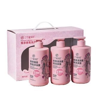 三个魔发匠  甄亨香氛洗沐组合套装洗发露480ml*2+香氛沐浴露 480ml