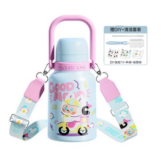 炊大皇（COOKER KING）  背拎两用大容量316内胆保温杯保温水壶保冷杯1100ml 达达兔(赠DIY贴纸+清洁套装）