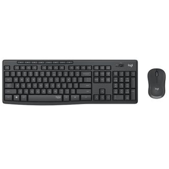 罗技（Logitech）MK295无线键鼠套装、轻音键盘鼠标套装、全尺寸带无线2.4G接收器黑