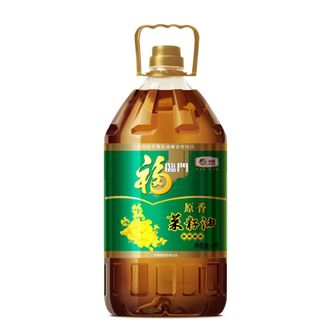 福临门  食用油 非转基因原香菜籽油压榨4L容量家庭装食用油