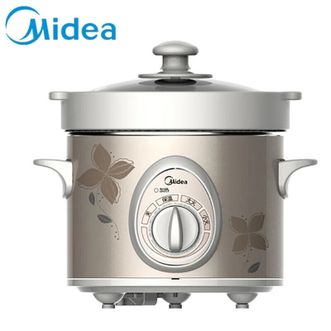 美的/Midea  2L电炖锅家用保温直炖煮粥立体环绕火候白瓷内胆机械式炖盅BGH20A