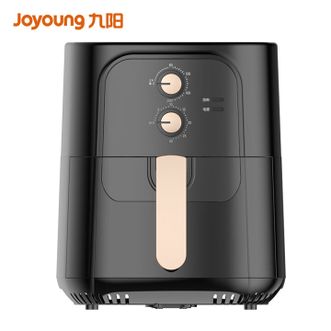 九阳/Joyoung  空气炸锅 家用多功能双旋钮控温控时大容量无油煎炸 360°循环蒸汽嫩炸 5.5升大容量 KL55-VF521